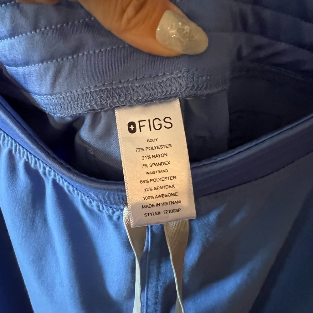 FIGS Blue Straight Leg Scrub Pants - Picture 5 of 6